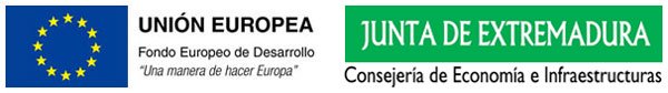 Logo subvención FEDER - Junta de Extremadura - Consejería de Economía e Infraestructuras